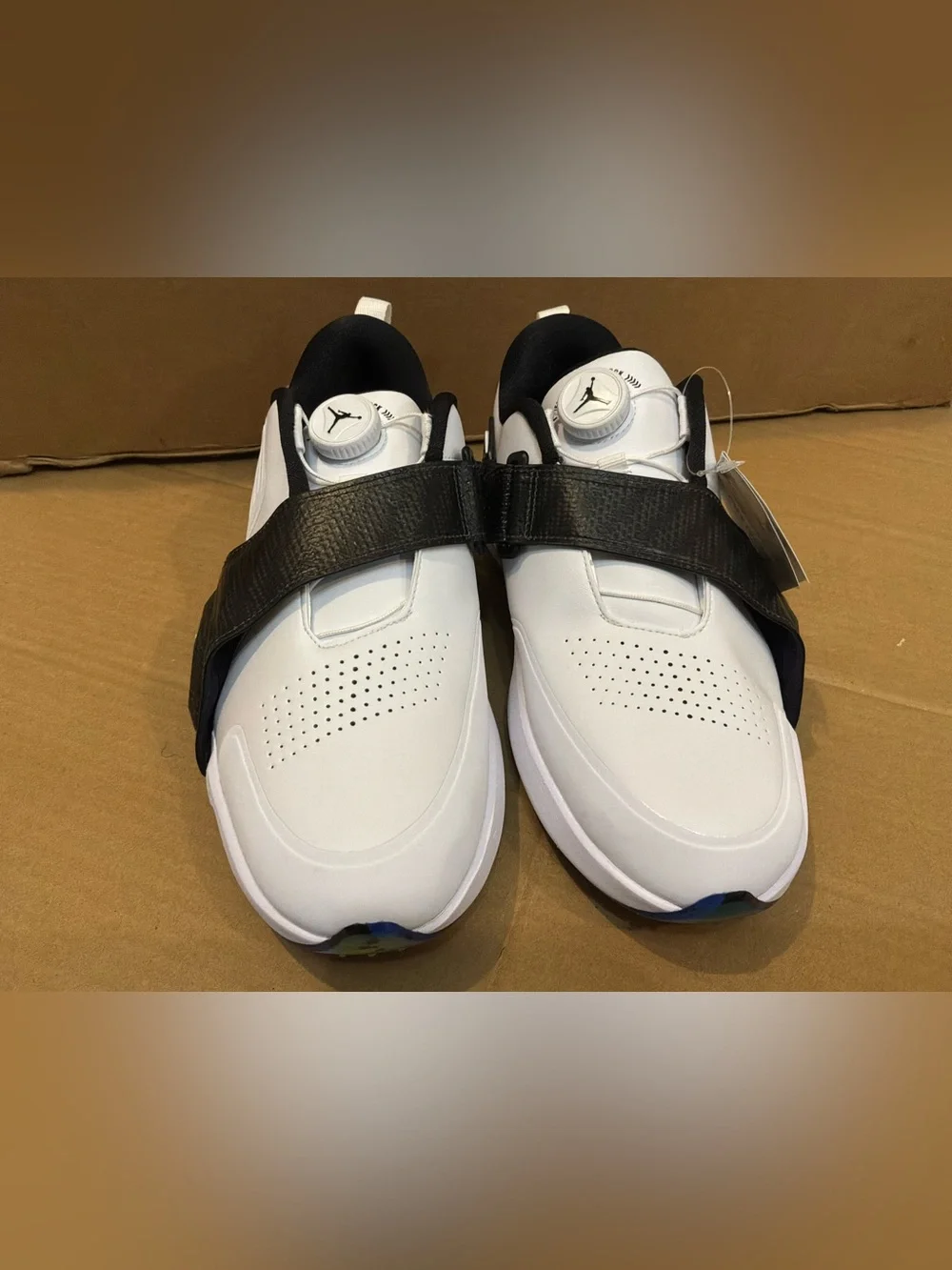 Nike Jordan Air Rev White Black Athletic Golf Shoes FV6338-103 Men's Size 9